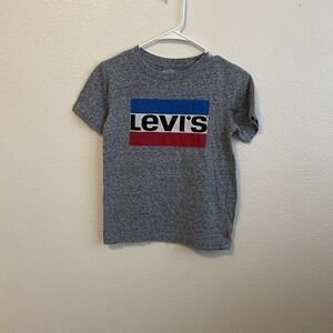 Levi's Shirt Boys Size Medium 10/12 Short Sleeve Heather Grey‎